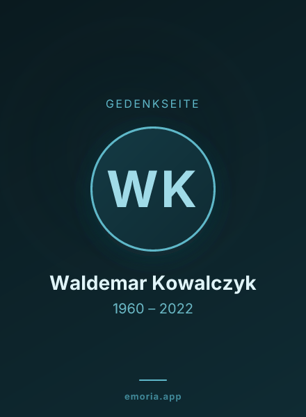 Gedenkportrait von Waldemar Kowalczyk