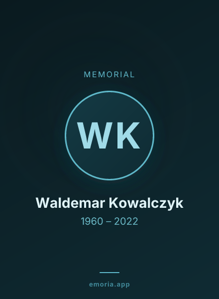 Memorial portrait of Waldemar Kowalczyk