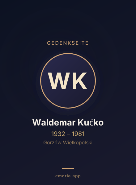 Gedenkportrait von Waldemar Kućko