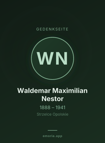 Gedenkportrait von Waldemar Maximilian Nestor
