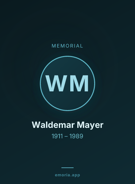 Memorial portrait of Waldemar Mayer