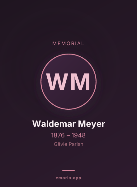 Memorial portrait of Waldemar Meyer