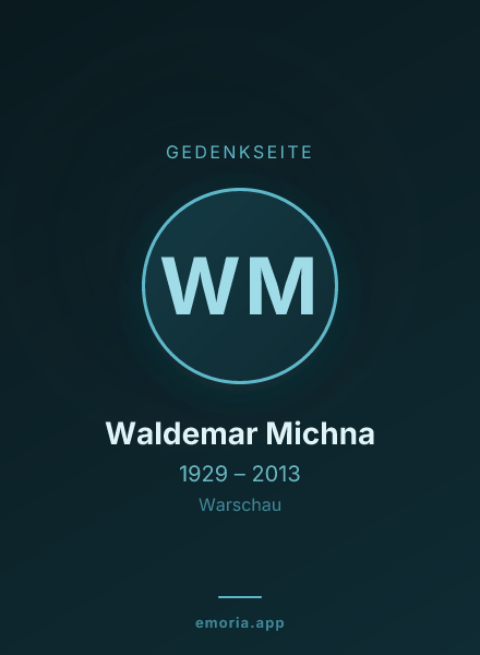 Gedenkportrait von Waldemar Michna