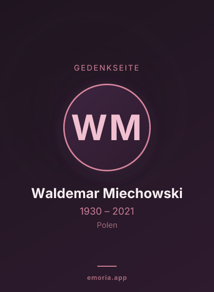 Gedenkportrait von Waldemar Miechowski