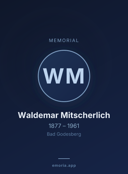 Memorial portrait of Waldemar Mitscherlich