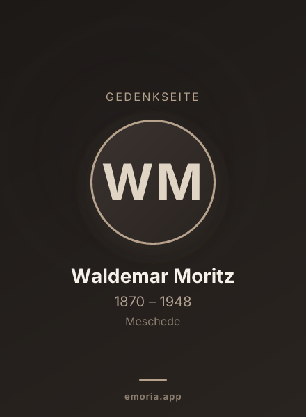 Gedenkportrait von Waldemar Moritz