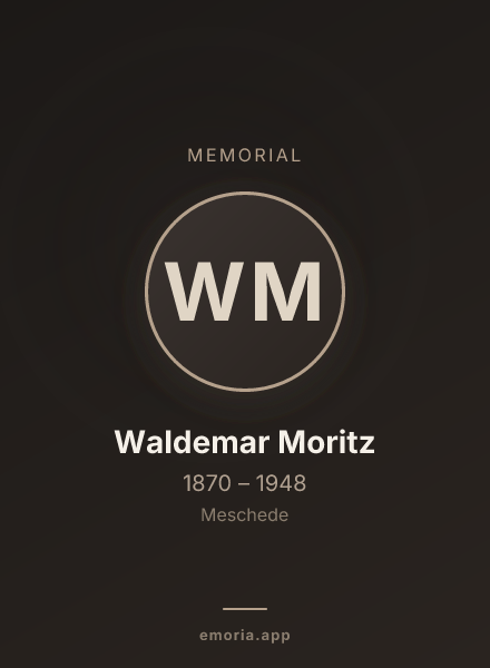 Memorial portrait of Waldemar Moritz