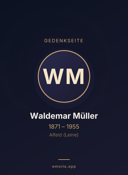 Gedenkportrait von Waldemar Müller