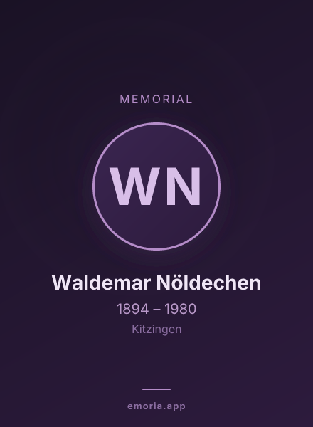 Memorial portrait of Waldemar Nöldechen