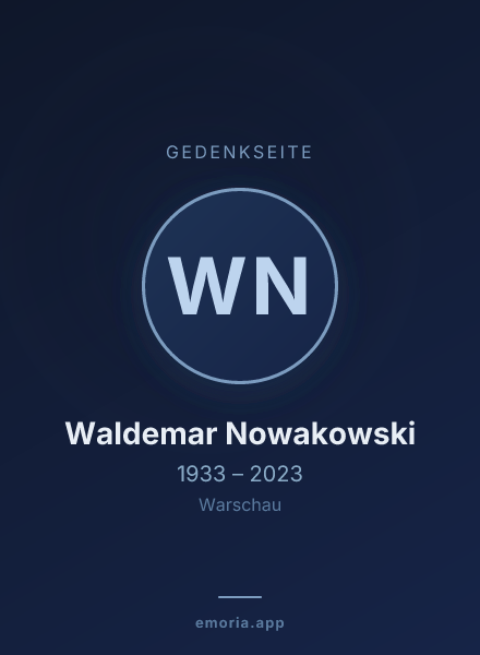Gedenkportrait von Waldemar Nowakowski