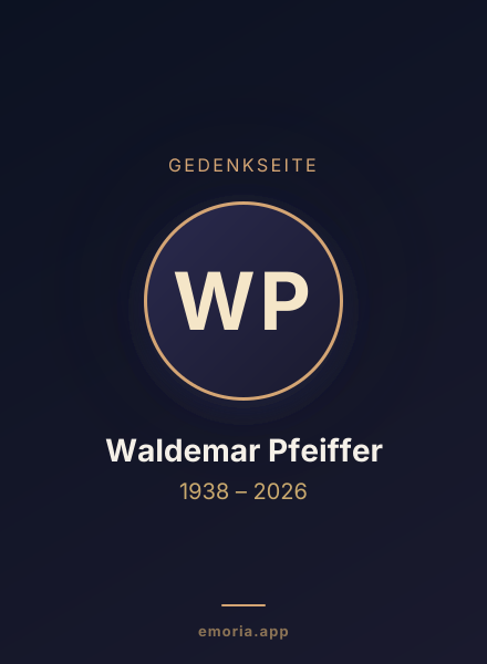 Gedenkportrait von Waldemar Pfeiffer