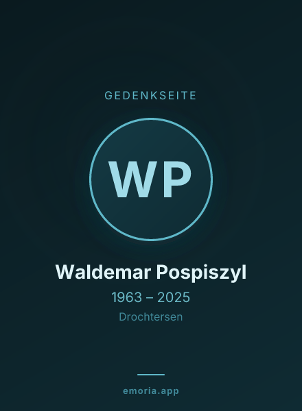 Gedenkportrait von Waldemar Pospiszyl