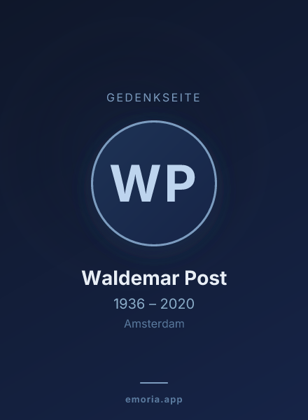 Gedenkportrait von Waldemar Post