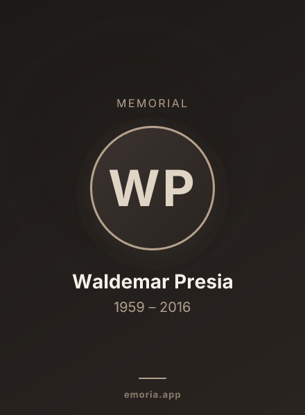 Memorial portrait of Waldemar Presia