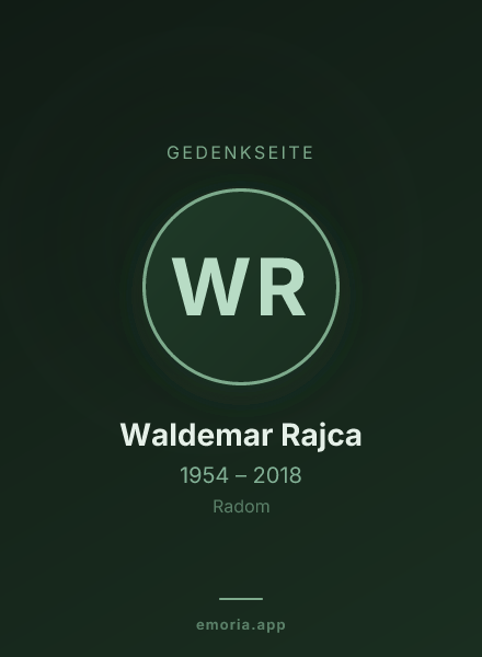 Gedenkportrait von Waldemar Rajca