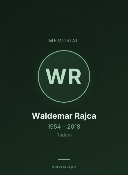 Memorial portrait of Waldemar Rajca