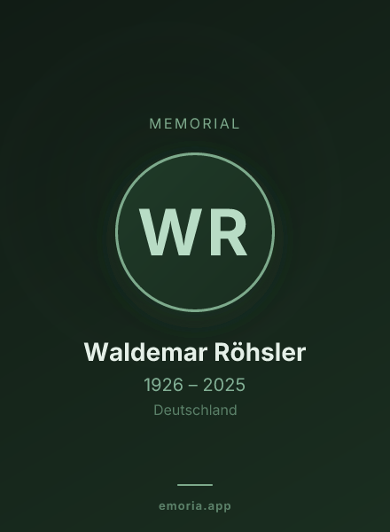 Memorial portrait of Waldemar Röhsler