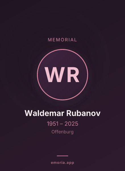 Memorial portrait of Waldemar Rubanov