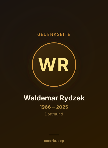 Gedenkportrait von Waldemar Rydzek