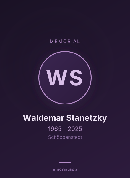 Memorial portrait of Waldemar Stanetzky