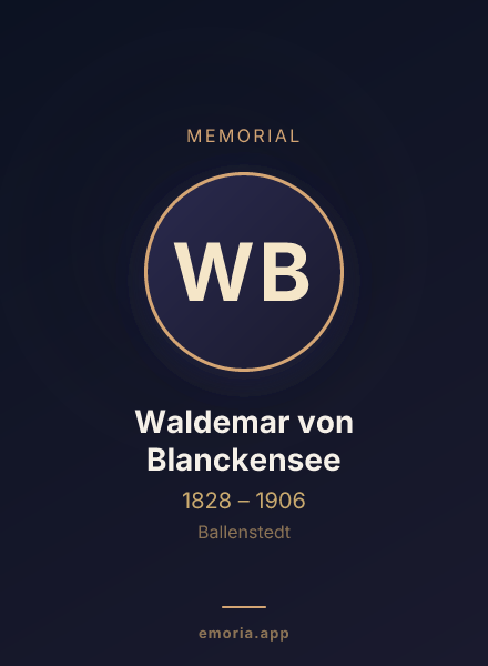 Memorial portrait of Waldemar von Blanckensee