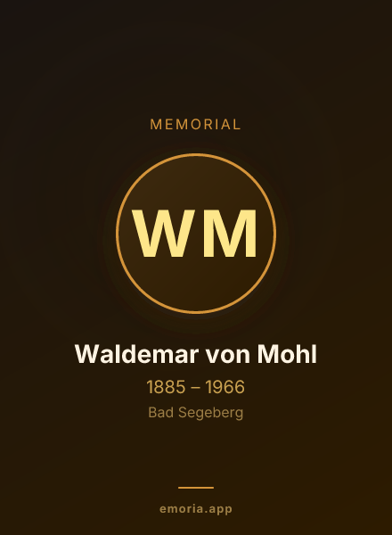 Memorial portrait of Waldemar von Mohl
