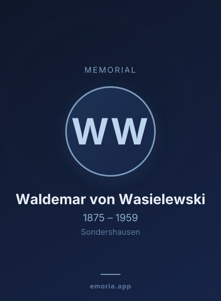 Memorial portrait of Waldemar von Wasielewski