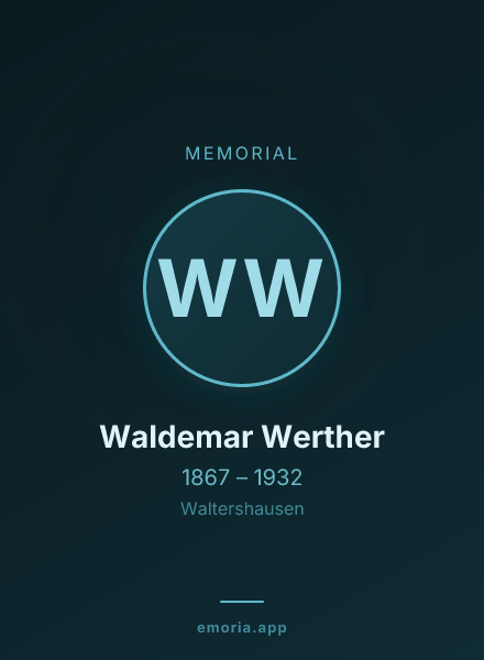 Memorial portrait of Waldemar Werther