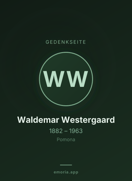 Gedenkportrait von Waldemar Westergaard