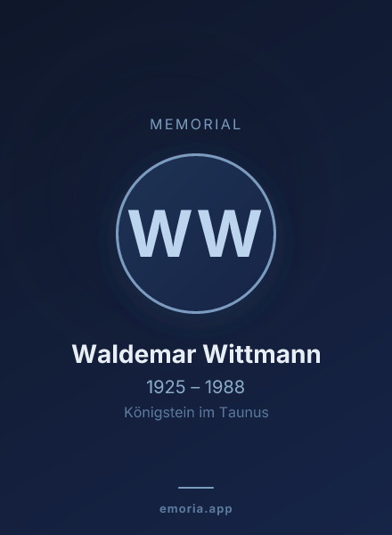 Memorial portrait of Waldemar Wittmann