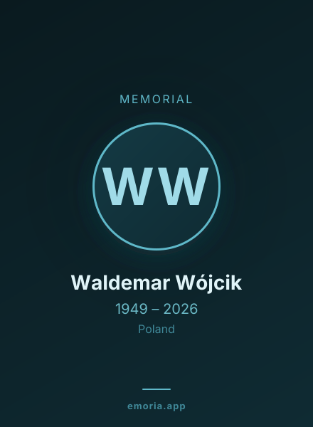 Memorial portrait of Waldemar Wójcik
