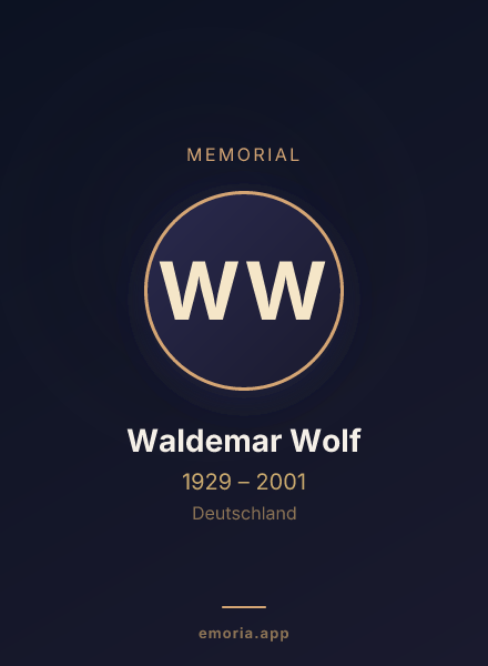 Memorial portrait of Waldemar Wolf