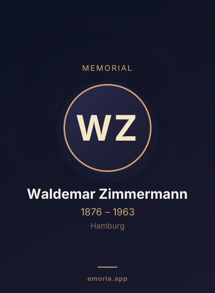 Memorial portrait of Waldemar Zimmermann