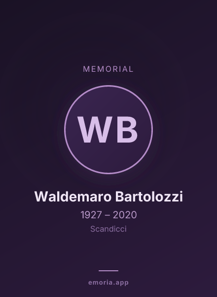 Memorial portrait of Waldemaro Bartolozzi