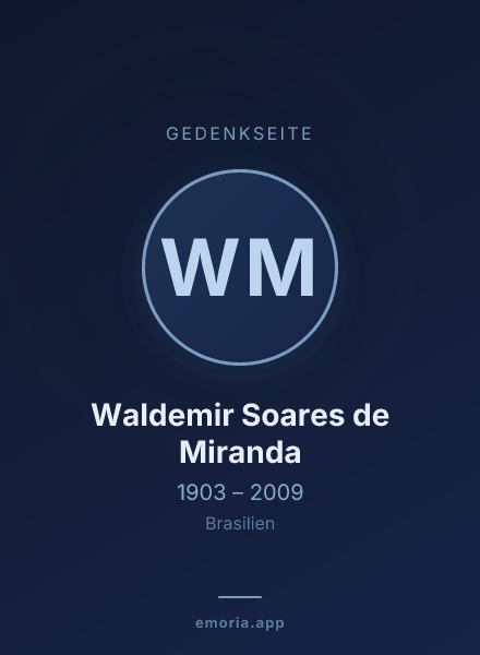 Gedenkportrait von Waldemir Soares de Miranda