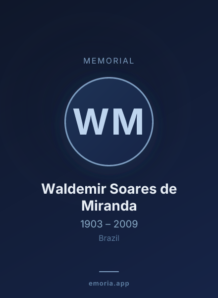 Memorial portrait of Waldemir Soares de Miranda