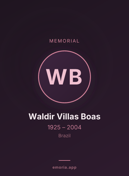Memorial portrait of Waldir Villas Boas