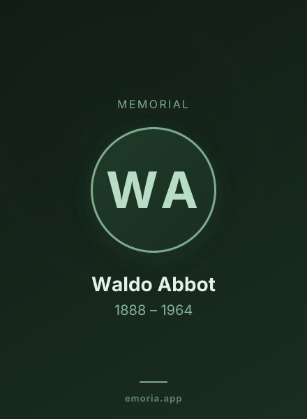 Memorial portrait of Waldo Abbot