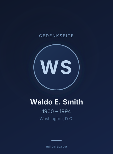 Gedenkportrait von Waldo E. Smith