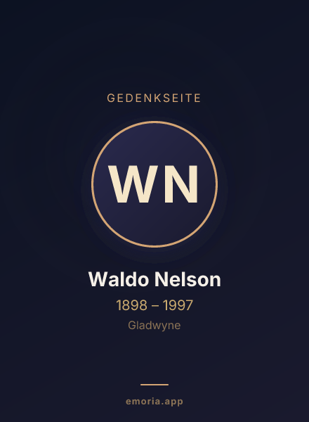 Gedenkportrait von Waldo Nelson