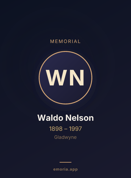 Memorial portrait of Waldo Nelson