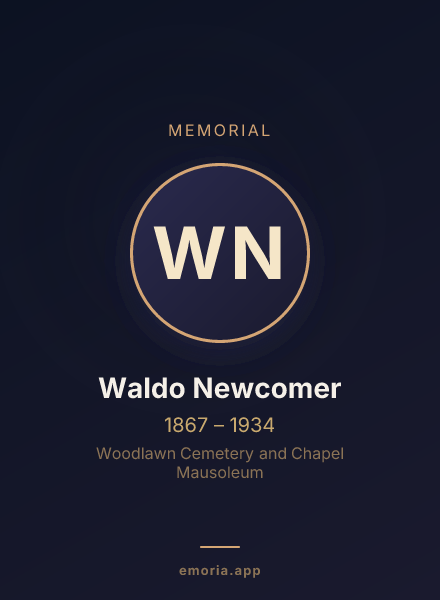 Memorial portrait of Waldo Newcomer