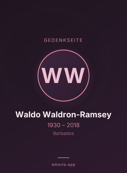 Gedenkportrait von Waldo Waldron-Ramsey