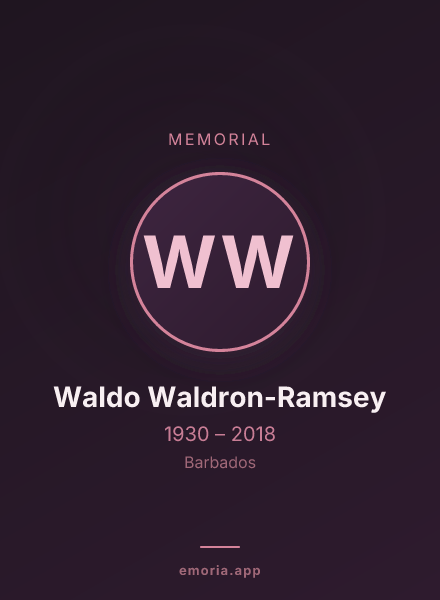 Memorial portrait of Waldo Waldron-Ramsey