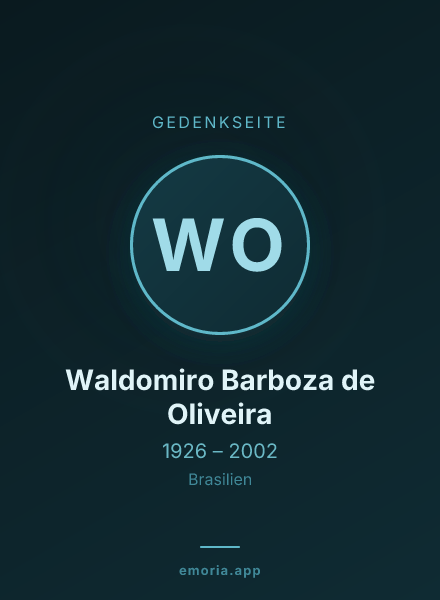 Gedenkportrait von Waldomiro Barboza de Oliveira
