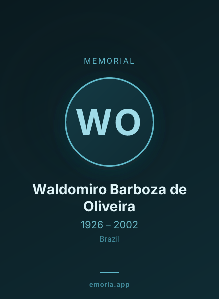 Memorial portrait of Waldomiro Barboza de Oliveira
