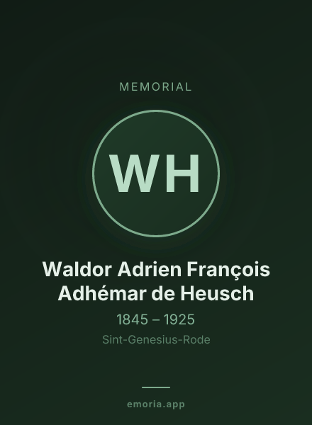 Memorial portrait of Waldor Adrien François Adhémar de Heusch