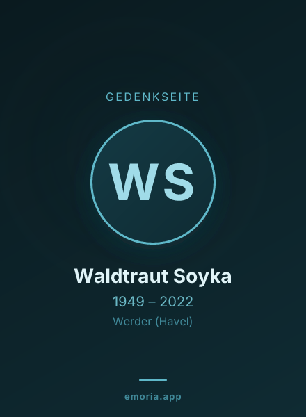 Gedenkportrait von Waldtraut Soyka