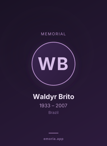 Memorial portrait of Waldyr Brito