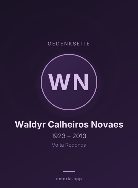 Gedenkportrait von Waldyr Calheiros Novaes